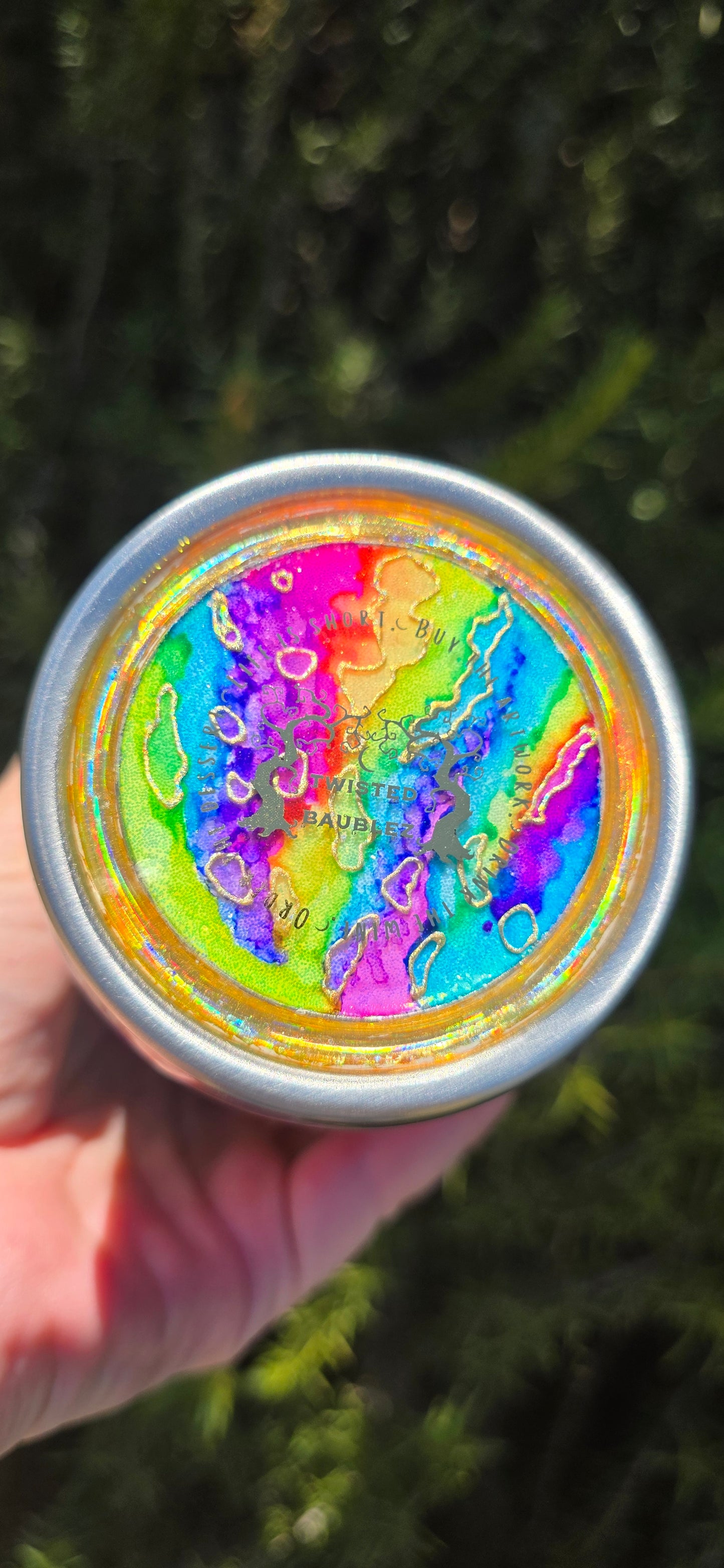 Twisted Ink Neon Rainbow Watercolor 32oz - Quick-Ship Tumbler (RTS)