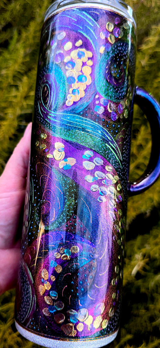 Twisted Signatures Shifty Abstract Freestyle 30oz Handle - Quick-Ship Tumbler (RTS)