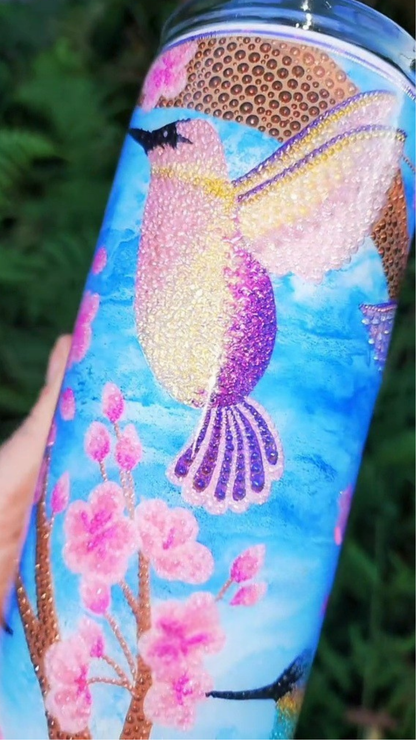 Twisted Dots Hummingbirds & Blossoms