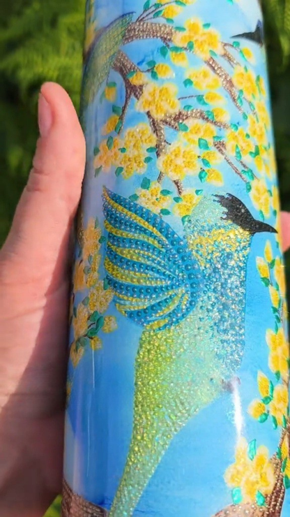 Twisted Dots Hummingbirds & Blossoms