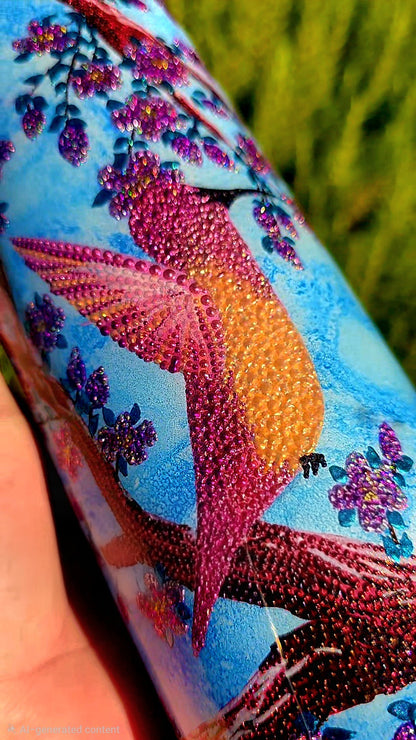 Twisted Dots Hummingbirds & Blossoms