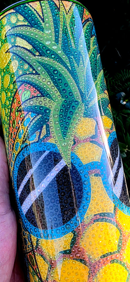 Twisted Dots Sunny Pineapple Pop Art
