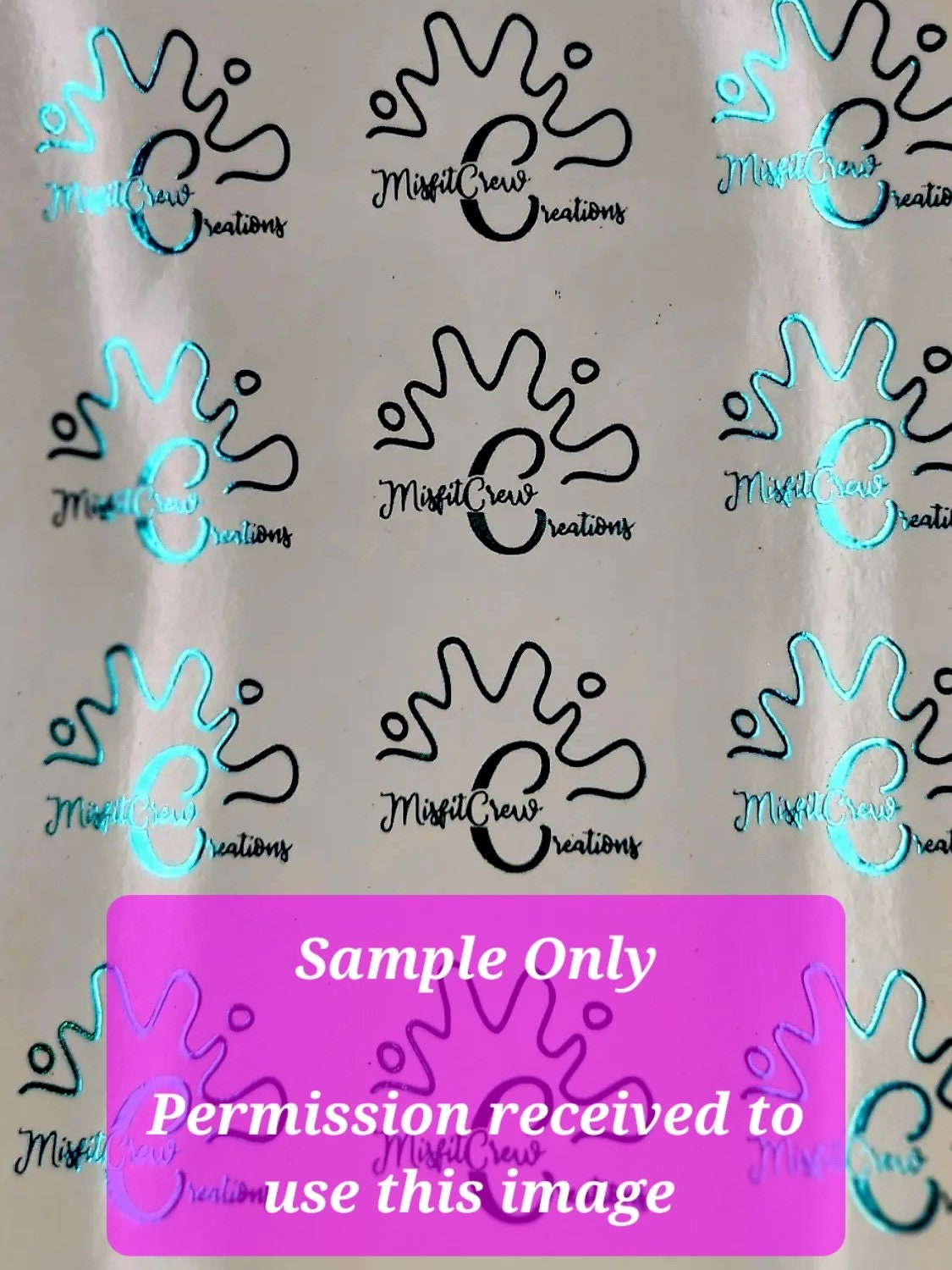 Foil Waterslide Custom Logo
