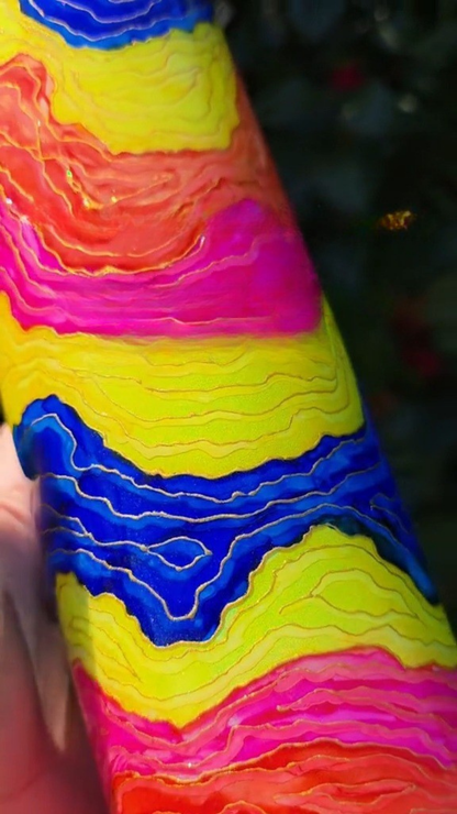 Twisted Ink Abstract Geode