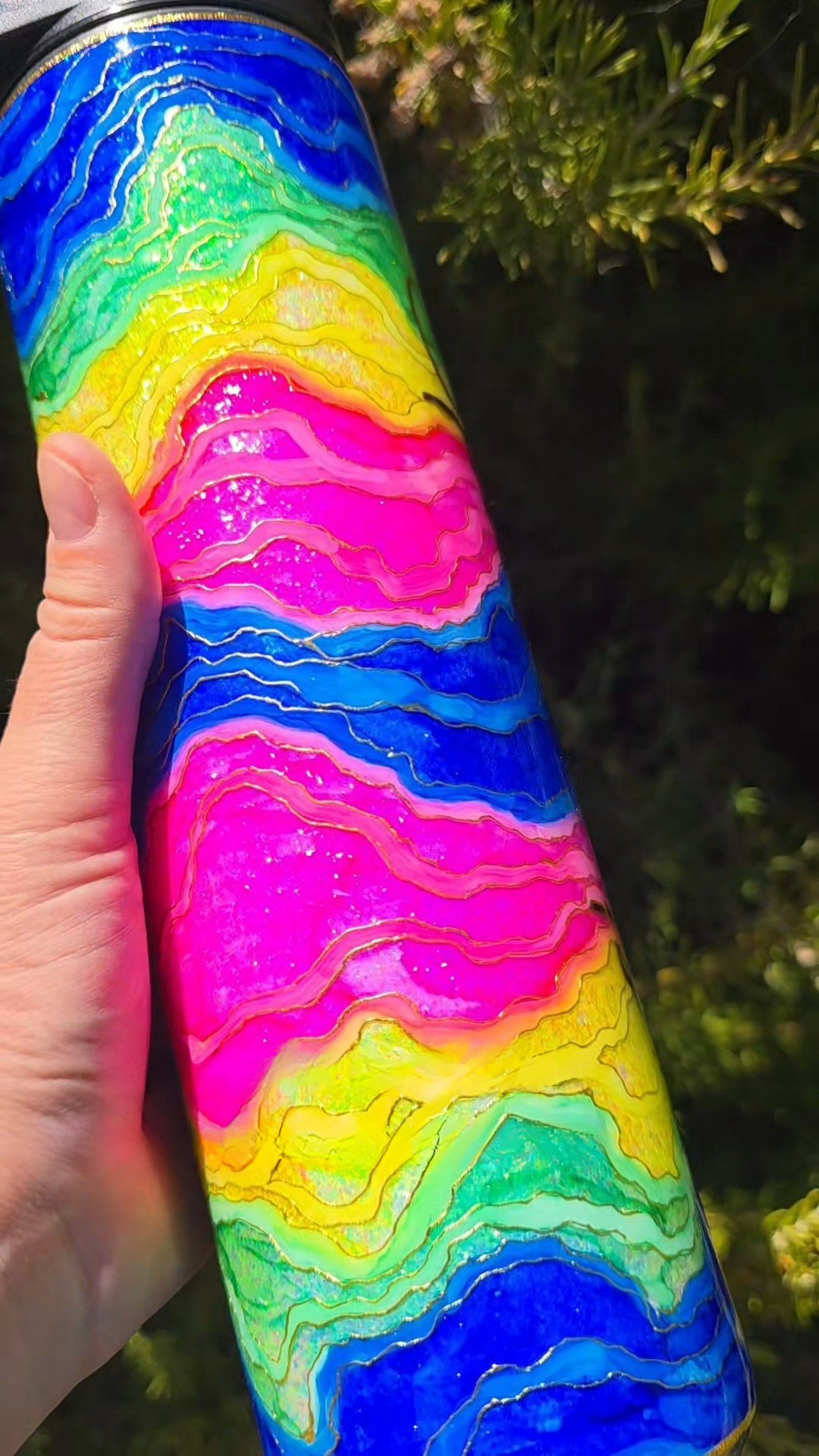 Twisted Ink Abstract Geode