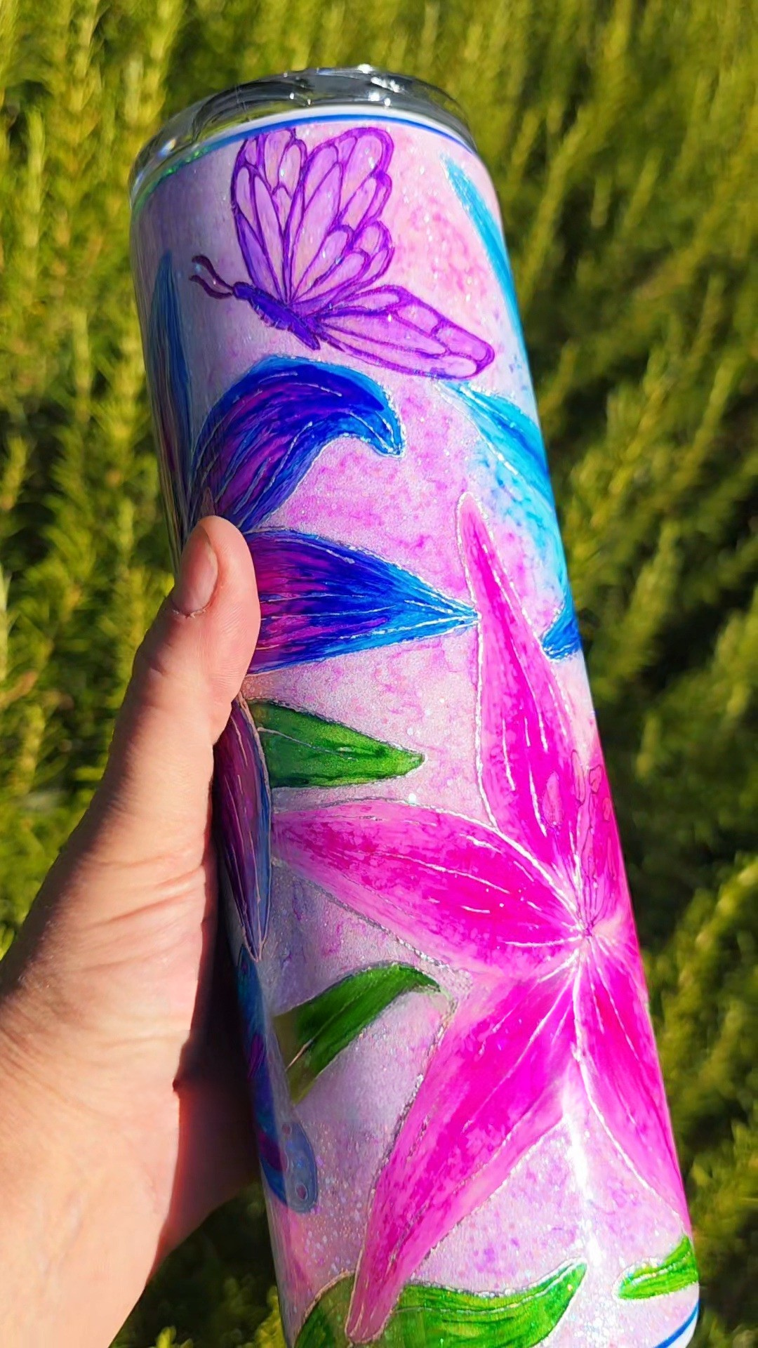 Twisted Ink Lilies & Butterflies