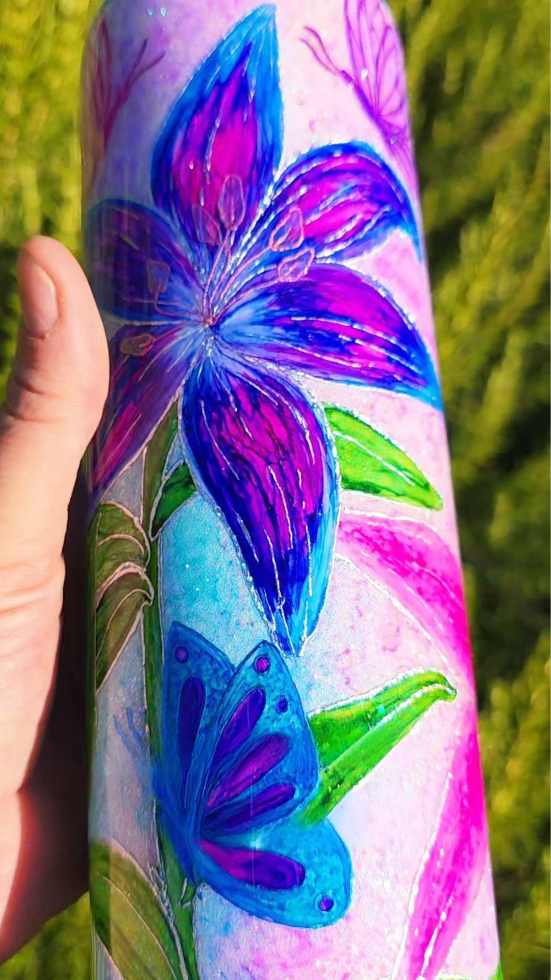 Twisted Ink Lilies & Butterflies
