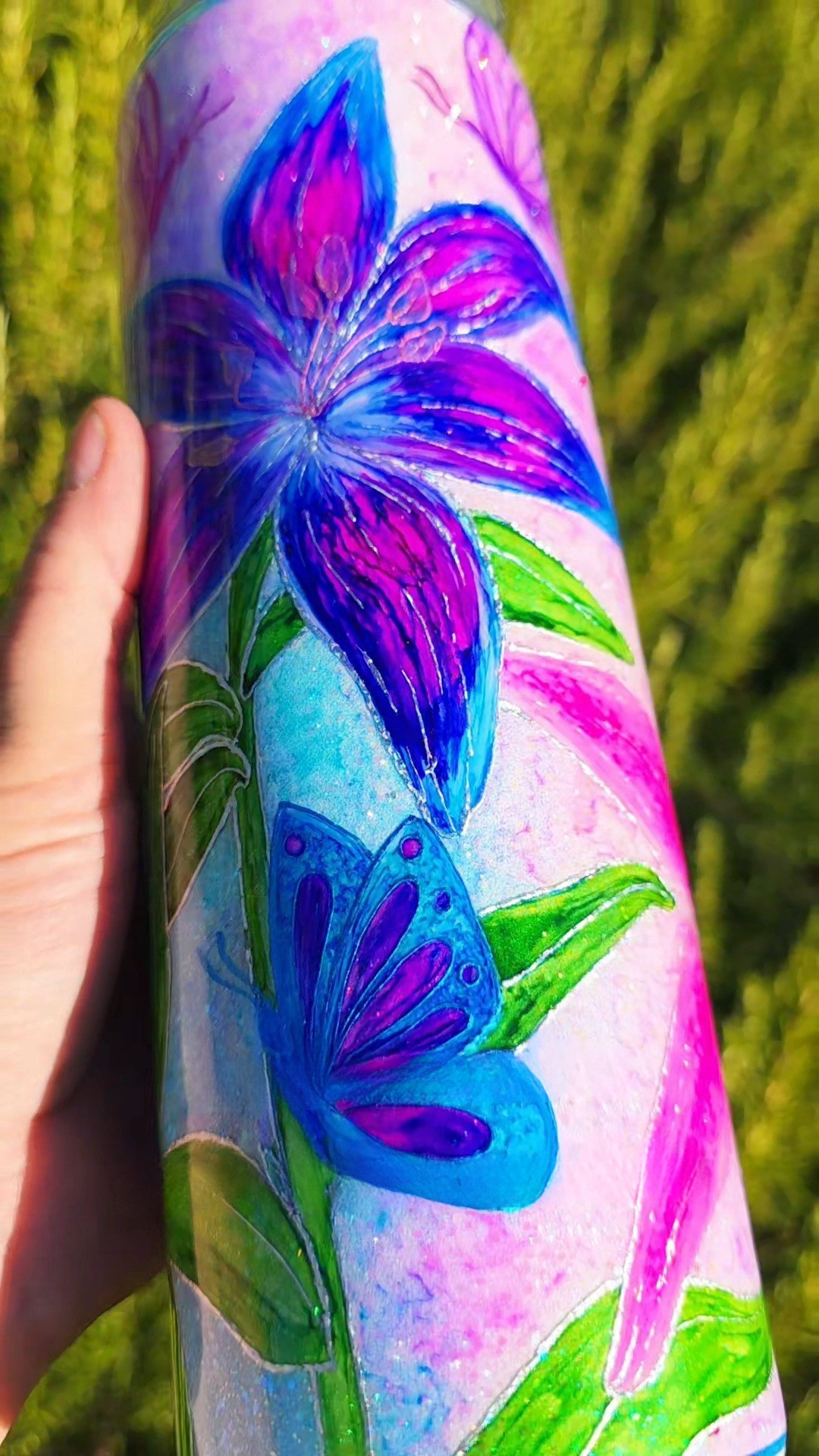 Twisted Ink Lilies & Butterflies