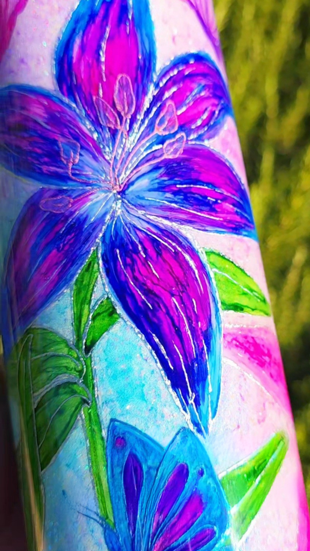 Twisted Ink Lilies & Butterflies