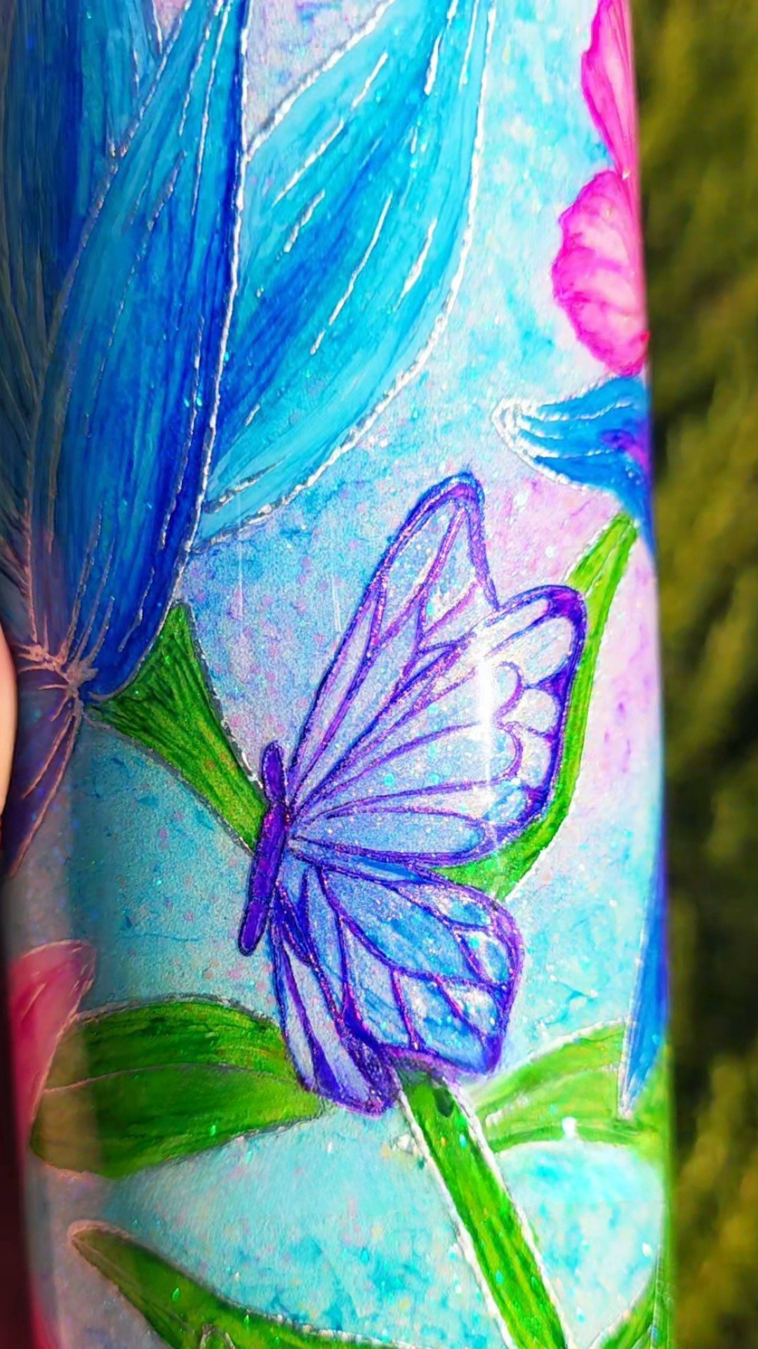 Twisted Ink Lilies & Butterflies