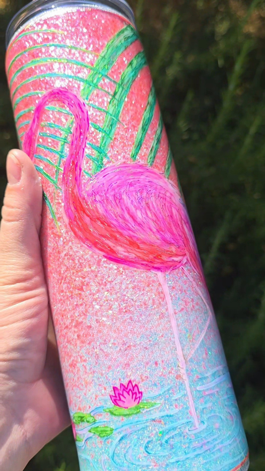 Twisted Ink Tropical Flamingo