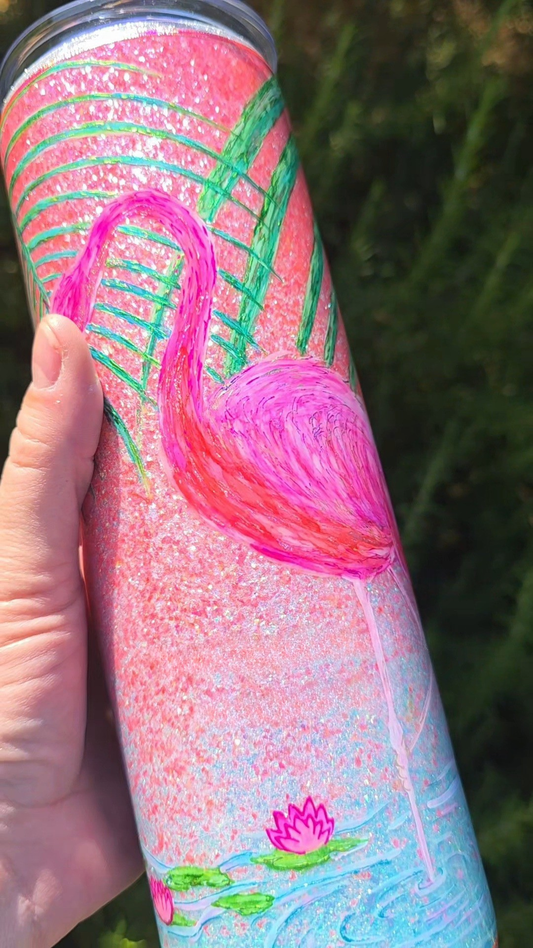 Twisted Ink Tropical Flamingo