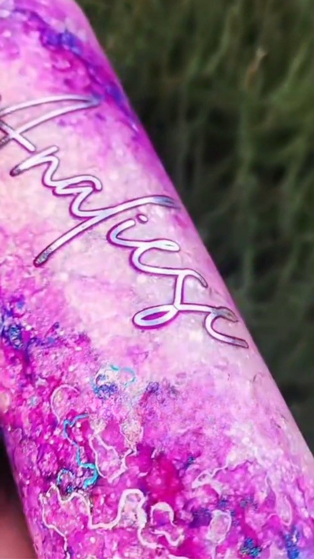 Twisted Ink Watercolor on Glitter