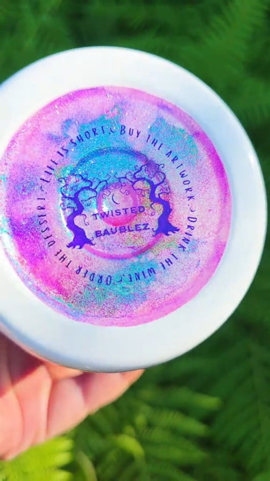 Twisted Ink Woodgrain Glitter Peekaboo