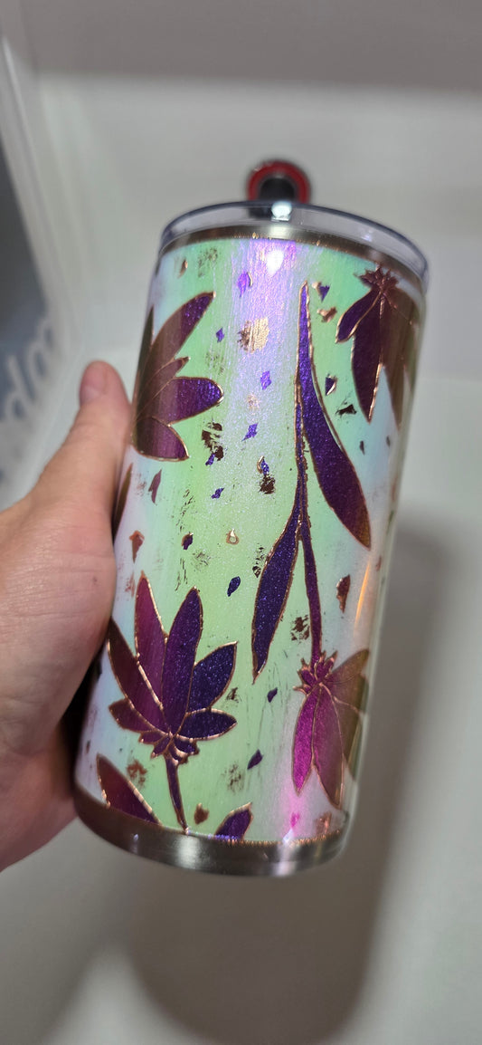 Twisted Signatures Opal Abstract Floral 16oz - Quick-Ship Tumbler (RTS)