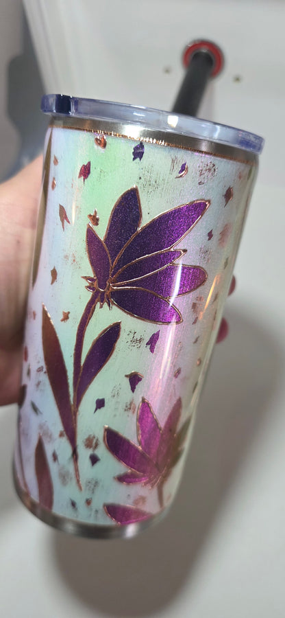Twisted Signatures Opal Abstract Floral 16oz - Quick-Ship Tumbler (RTS)