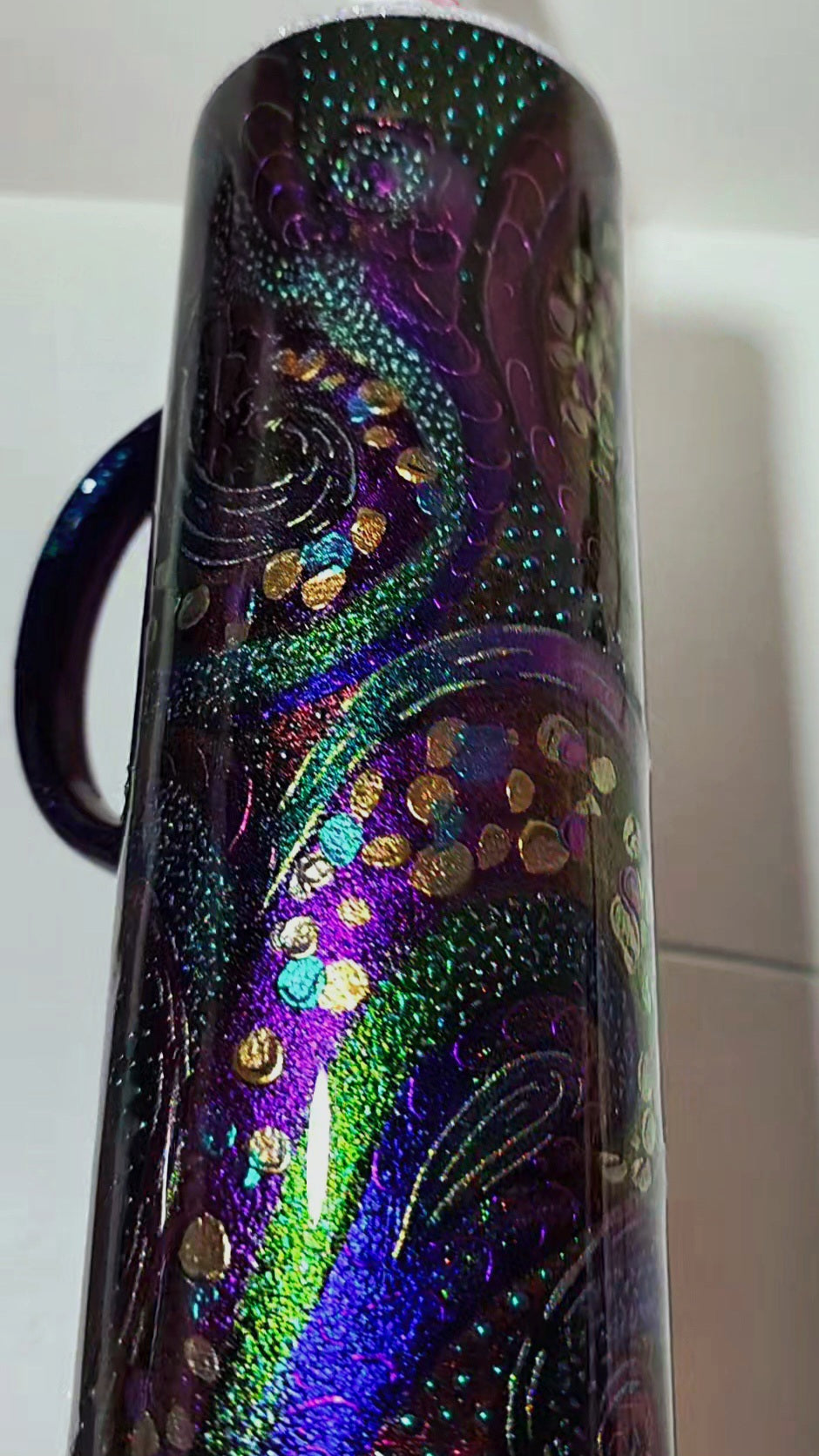 Twisted Signatures Shifty Abstract Freestyle 30oz Handle - Quick-Ship Tumbler (RTS)