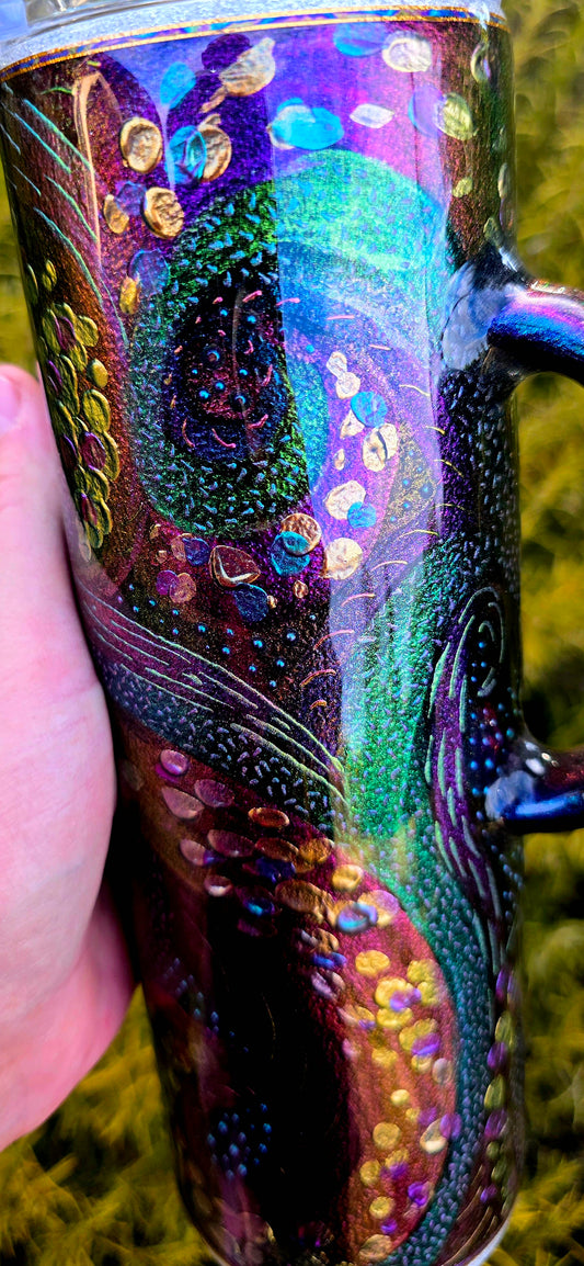 Twisted Signatures Shifty Abstract Freestyle 30oz Handle - Quick-Ship Tumbler (RTS)
