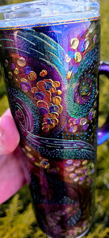 Twisted Signatures Shifty Abstract Freestyle 30oz Handle - Quick-Ship Tumbler (RTS)