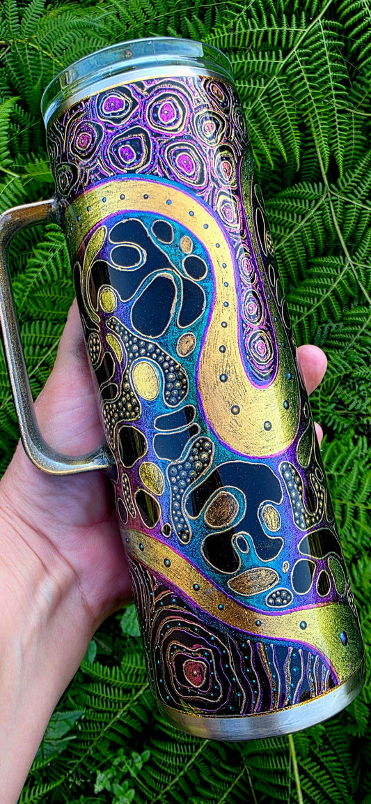 Twisted Sketches Shifty Doodle 22oz Handle - Quick-Ship Tumbler (RTS)