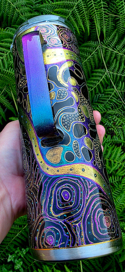 Twisted Sketches Shifty Doodle 22oz Handle - Quick-Ship Tumbler (RTS)