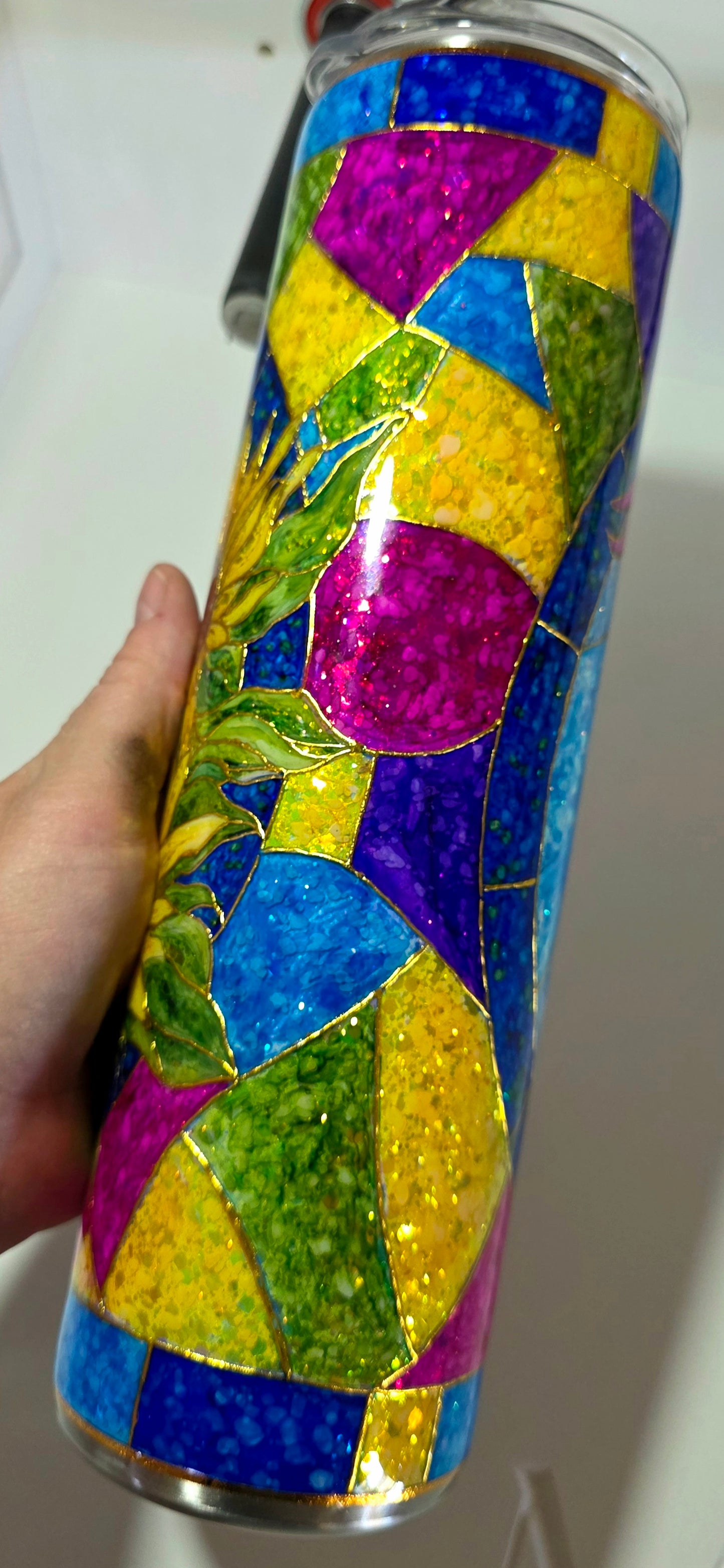 Twisted Stained Glass Hummingbirds