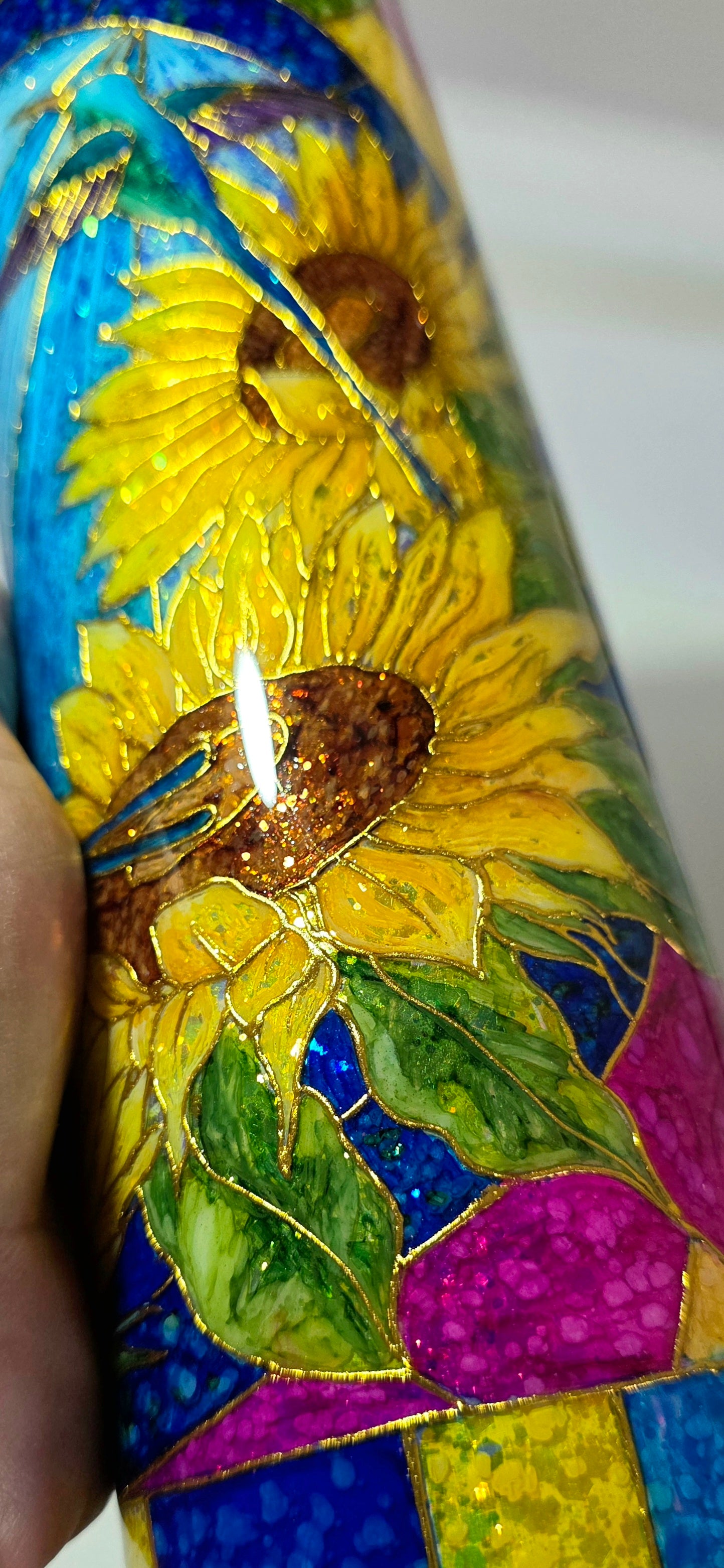 Twisted Stained Glass Hummingbirds