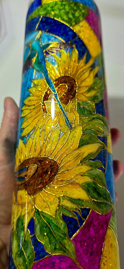 Twisted Stained Glass Hummingbirds