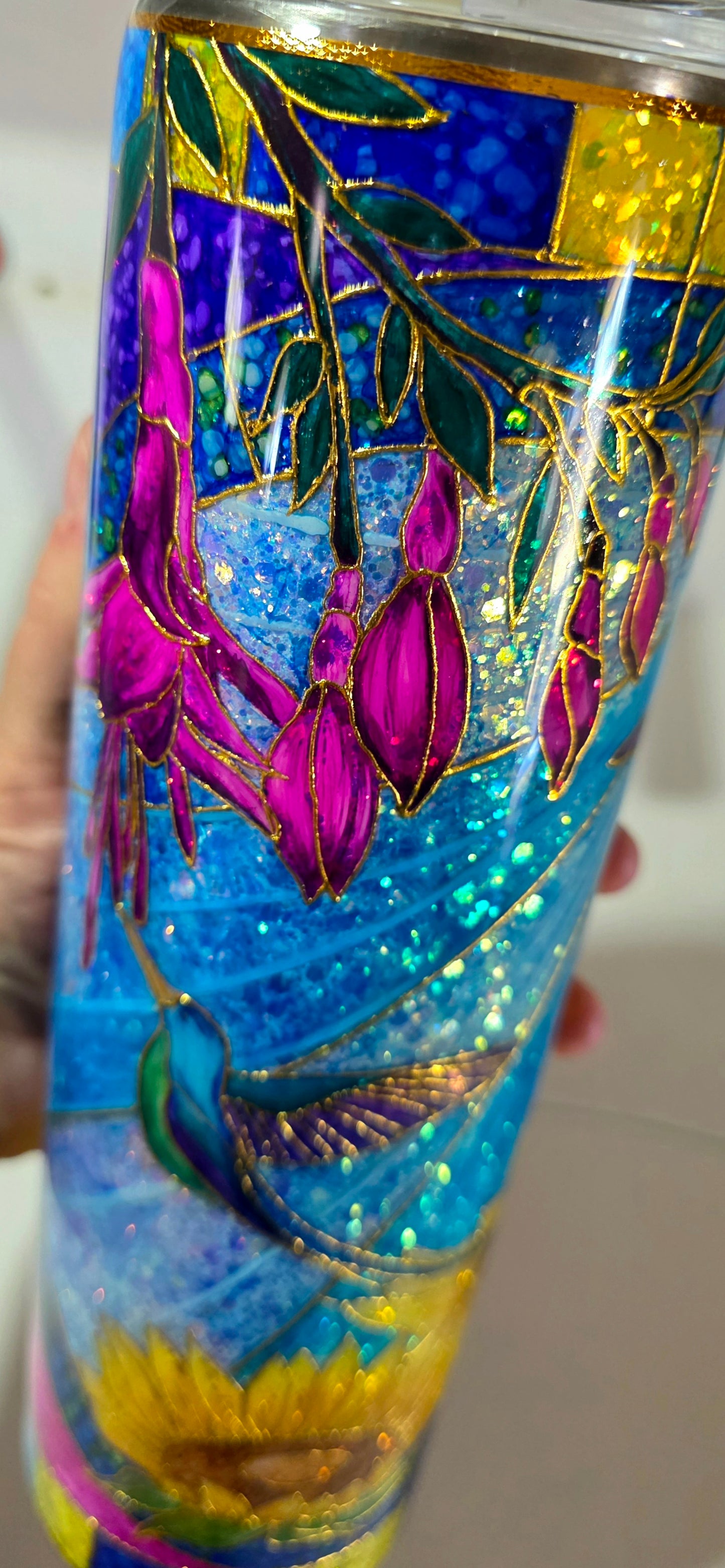 Twisted Stained Glass Hummingbirds