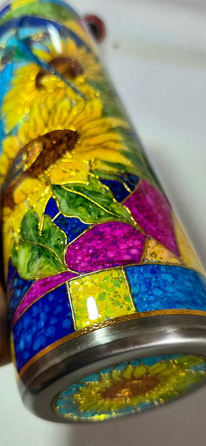 Twisted Stained Glass Hummingbirds
