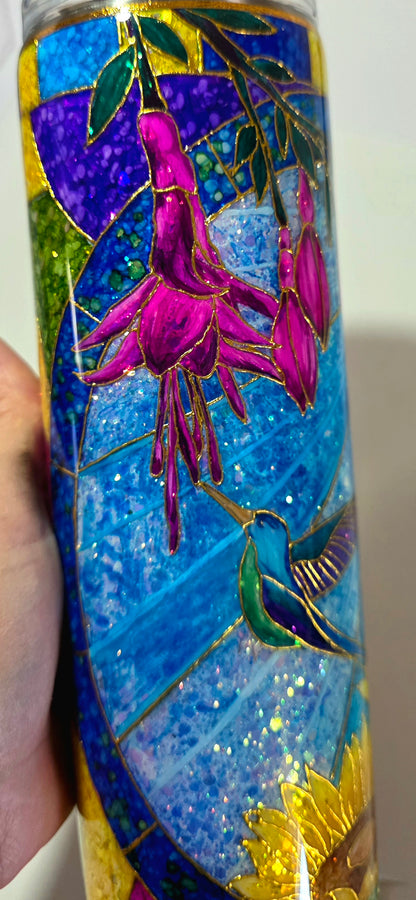 Twisted Stained Glass Hummingbirds